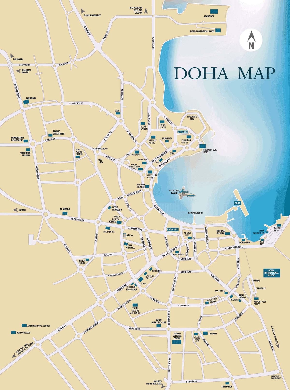 Kaart doha (katar)