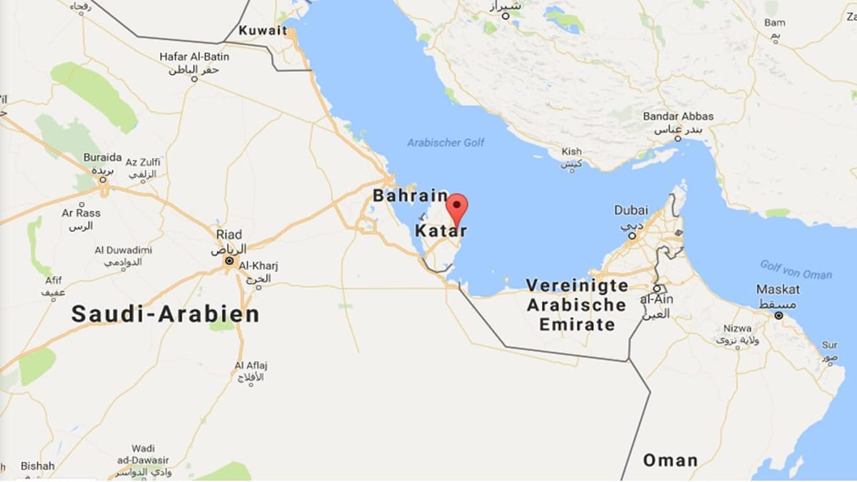 kaart doha (katar) maailma kaart