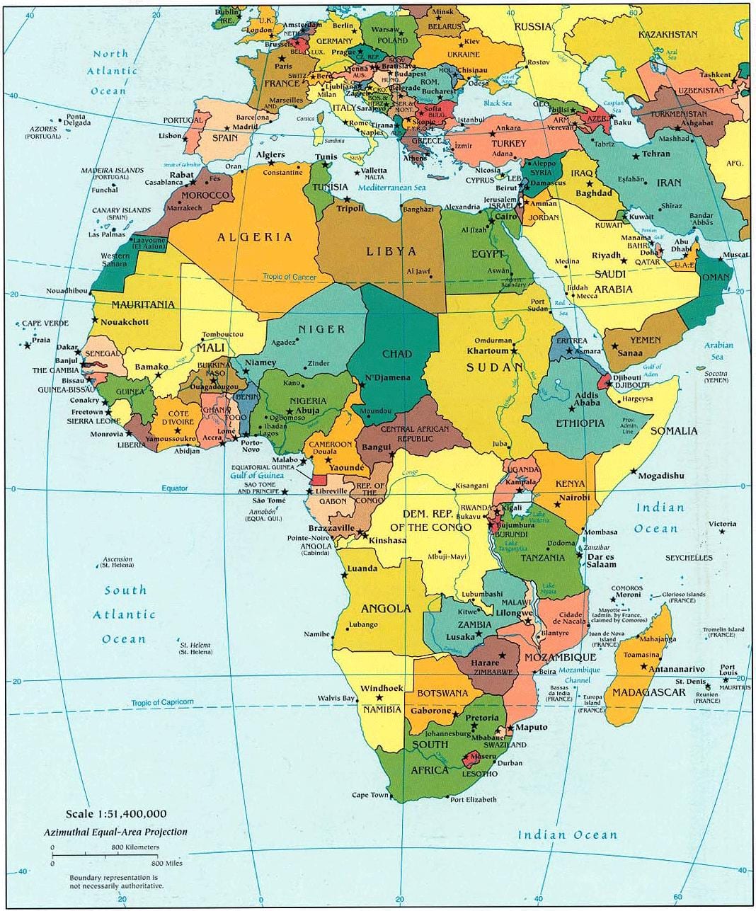 Kaart katar aafrika