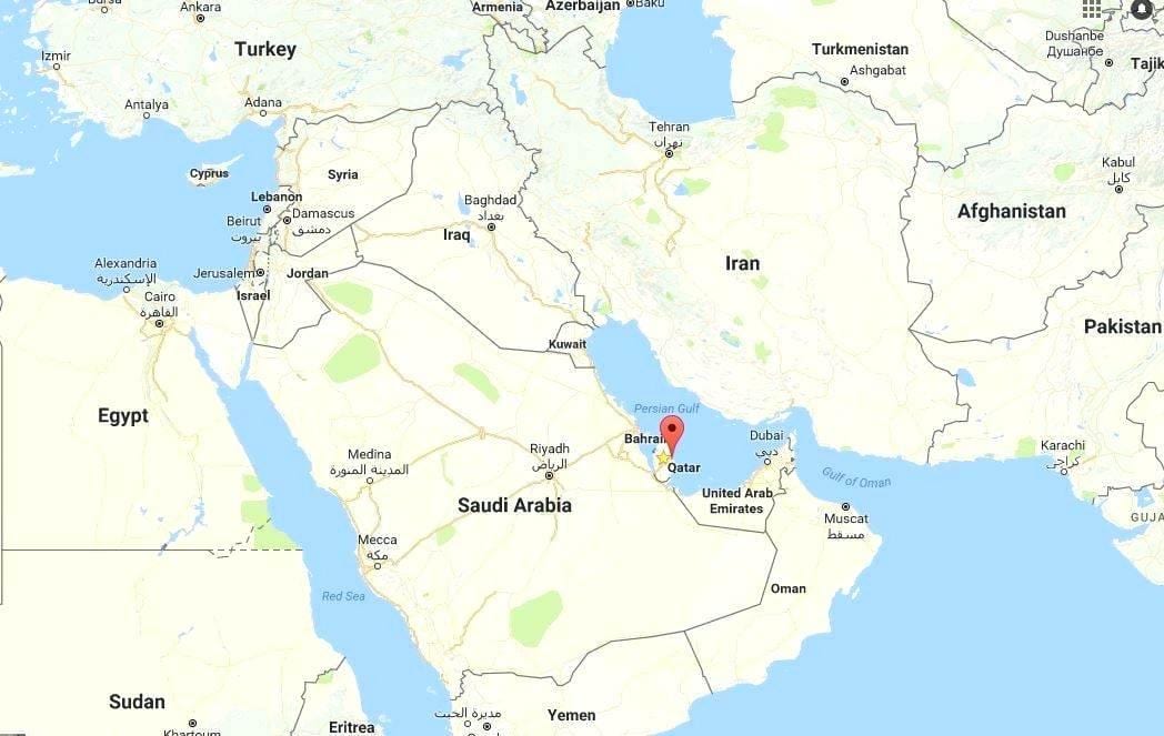 katar kaart, maailma atlas