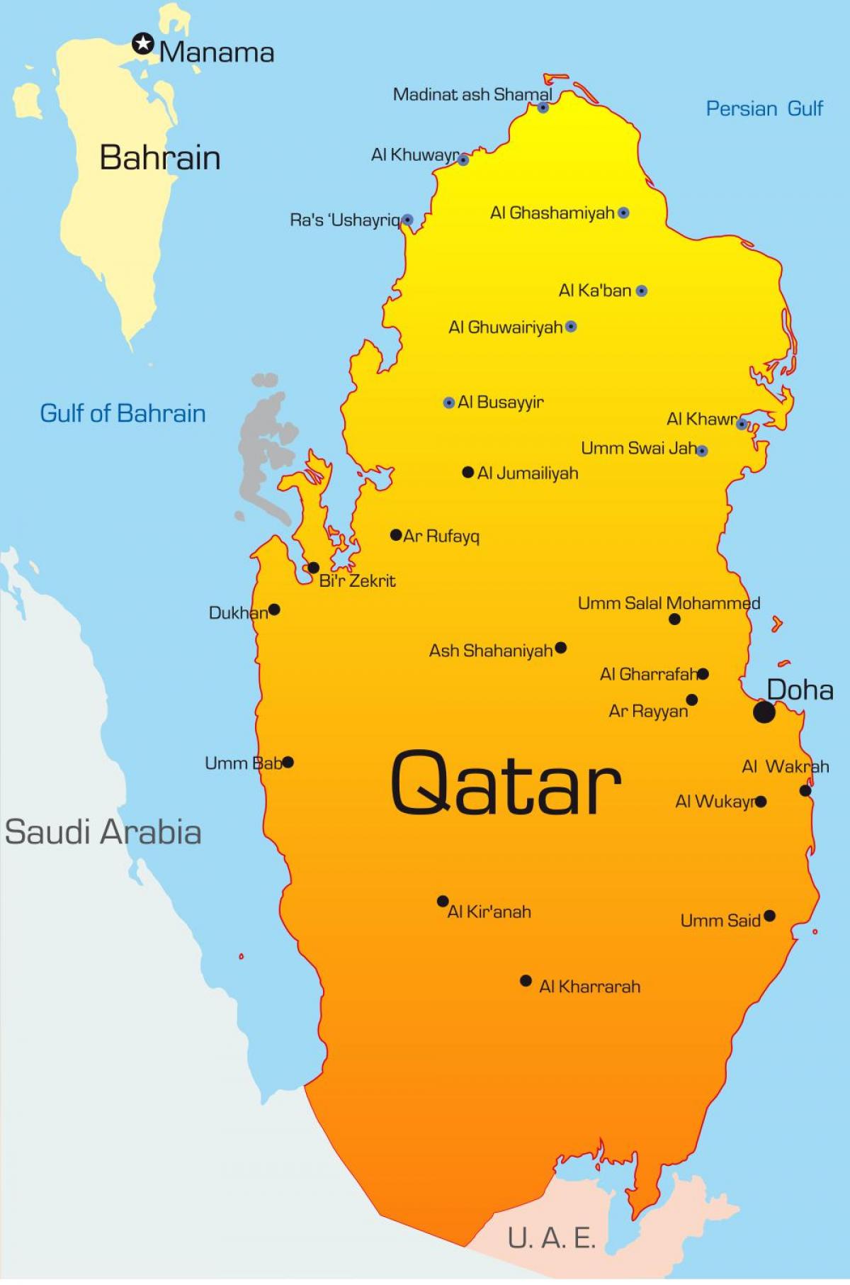 Kaart kapitali katar 
