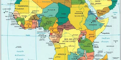 Kaart katar aafrika 