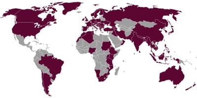 Qatar airlines sihtkohtade kaarti