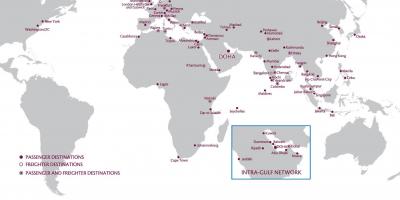 Qatar airways võrgu kaart